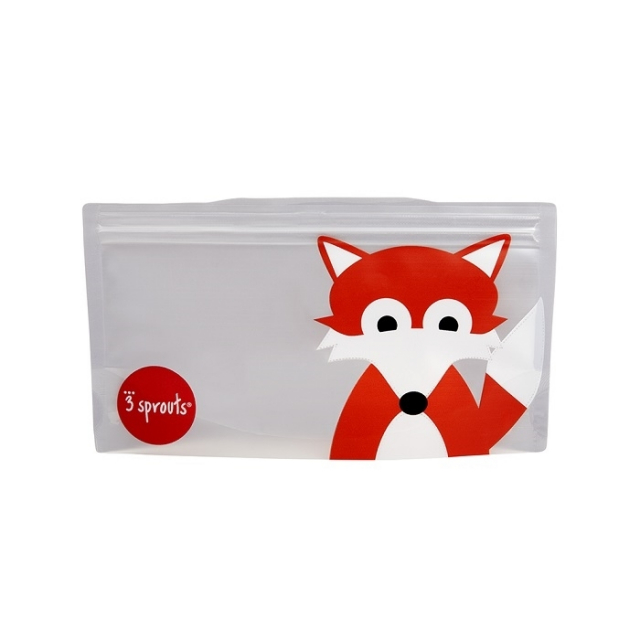 Girl and Fox Reusable Snack Bags, set of two