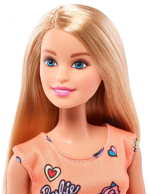 Grand Airco Ik heb een Engelse les Barbie Chic Doll in Orange Dress