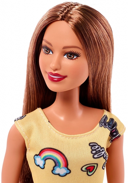Boos activering astronomie Barbie Chic Doll in Yellow Dress with Prints
