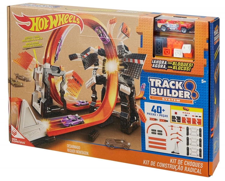 hot wheels track builder system construction crash kit